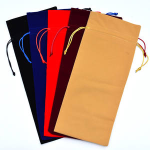 Hot Sale Velvet Red Wine Bag Factory Sales for April Fool's Day Graduation <strong>Christmas</strong> <strong>Decorations</strong> Blind Tasting Drawstring Pocket - Product Image 2