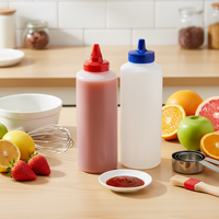 Bouteilles à presser pour sauces, vinaigrettes, liquides, ketchup