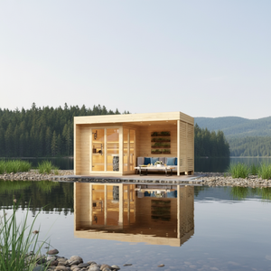 Sauna Traditionnel Commercial Personnalisable pour Extérieur, Cabine de Sauna de Villa avec Massage et <span class=keywords><strong>Douche</strong></span> à Vapeur - Product Image 1