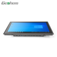 Geshem 17 pouces, PC industriel tout-en-un haute performance J1900 I3 I5 I7, ordinateur embarqué sans ventilateur, compatible Win10/Linux
