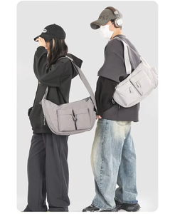 심플한 남녀 공용 캐주얼 스포츠 통기성 학생용 메신저 숄더백 크로스바디 슬링 토트백 - Product Image 6