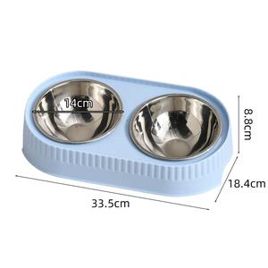 Cuencos dobles de acero inoxidable para mascotas, cuencos para gatos, cuencos para perros, comederos y bebederos para mascotas, cuencos profundos a prueba de salpicaduras para gatos, suministros para mascotas. - Product Image 5