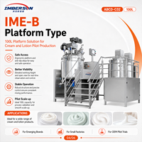 Mélangeur sous vide industriel en acier inoxydable de 100 L avec moteur AC, chauffage électrique, homogénéisateur et boîte de vitesses pour le traitement chimique
