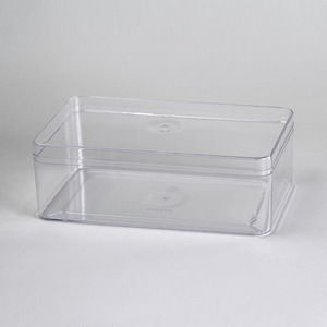 Conteneur en plastique rigide transparent avec couvercle, empilable, anti-poussière, pour bonbons, biscuits, bijoux, emballage de présentation de petits cadeaux - Product Image 2