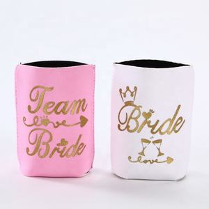 แสตมป์พิมพ์ทีมเจ้าสาว 330ml Neoprene Stubby Cooler สำหรับงานแต่งงาน - Product Image 2