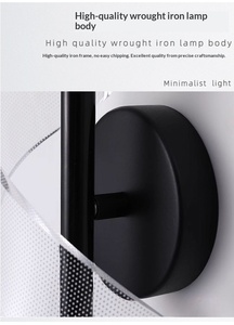 고급 크리에이티브 LED 철제 골드 컬러 모던 디자인 침실 장식 벽등 (거실, 빌라 실내용) - Product Image 2