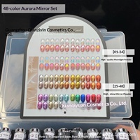 XIANZHIYIN Nouveauté 2026 – Kit de 48 Couleurs de Poudre Mica Magique Effet Miroir, Scintillante et Lumineuse, pour Salons de Manucure (Vente en Gros)