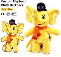 Peluche d'éléphant jaune d'usine de la Chine poupée peluche éléphant bébé poupée grandes oreilles peluche sac à dos pour enfants