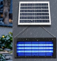 Lampe solaire LED 30W avec fonction anti-insectes et anti-moustiques, câble d'extension, énergie solaire et charge USB pour jardin et terres agricoles