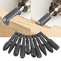 Outils électriques 1/4 ''5 pièces ensemble de forets travail du bois bricolage outils de meulage ensemble travail du bois rotatif en relief ciseau en forme de tige outil