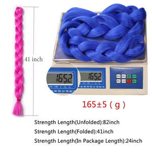 Cổ Điển Hot Bán Afro Dài Jumbo Bện Tóc 165G 41Inch Nhiều Tone Màu Tổng Hợp Hộp Bím Tóc 82 ''Pre Căng Nhuộm Tóc Giả - Product Image 4