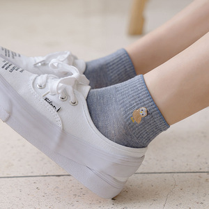 Ankle <b>Socks</b> Cotton Cartoon Pattern Breathable Daily Wear for Adults Spring Casual Style Multiple Colors - Product Image 2