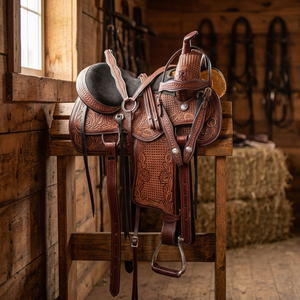 Silla de Montar Inglesa Hecha a Mano, 100% Cuero Genuino, Ecológica, Cómoda y Duradera, la Más Vendida - Product Image 1