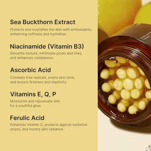 Crème hydratante visage Bosman Private Label à la vitamine C et à l'acide hyaluronique en capsules dorées, technologie liposomale - Product Image 3