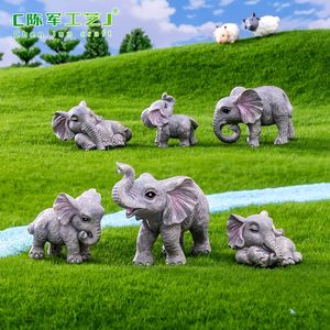 Cross-border New Moss Micro-paysage Réaliste Éléphant Jardinage Aménagement Paysager DIY Accessoires Décoratifs Bureau Petit - Product Image 1