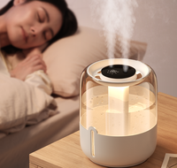 Nouvel Humidificateur Numérique à Double Pulvérisation Amélioré 2025, Portable, Grande Capacité 4 Litres, Brume Froide, Lumière Ambiante, pour la Maison