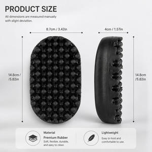 Brosse à boucler en caoutchouc pour cheveux afros, outil de coiffage lavable pour cheveux bouclés, outil de coiffage pour barbier, éponge à cheveux pour hommes noirs - Product Image 4