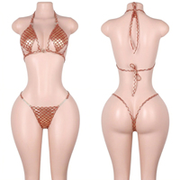 Tenue de danse exotique scintillante à strass et écailles de poisson, style G-string, pour festival et boîte de nuit, direct usine