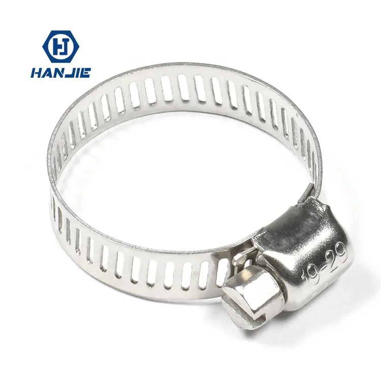 Pipe Clamps Hydraulic 8-12mm SS304 American Type Worm Drive Water Pipe Hose Clamp