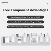 Générateur d'azote PSA à faible coût 99,999 % avec une capacité de 40 Nm3/h, contrôlé par PLC, pour l'industrie de l'entreposage et du transport