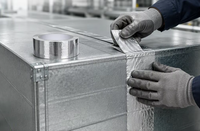 Ruban adhésif en aluminium sans doublure pour la réparation des conduits HVAC avec isolation à long terme et performance de liaison élevée