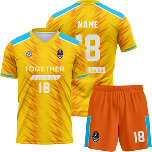 Gran oferta, ropa de fútbol personalizable de alta calidad Unisex, uniforme de equipo lavado al mejor precio, etiquetas personalizadas originales, OEM para adultos - Product Image 3