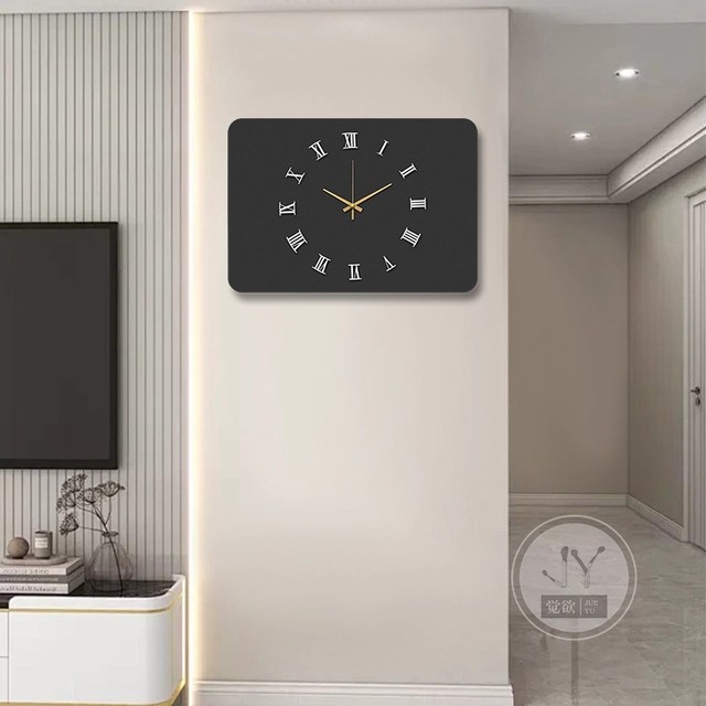 Modern Minimalist Crystal Porcelain Abstract Silent Wall Clock for Dining/Living Room with Wood Support Base