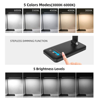 Lámpara de Escritorio Inalámbrica LED Recargable con Cargador Inalámbrico