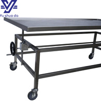Chariot de dissection médical en acier inoxydable de conception humanisée, chariot de morgue, mobilier hospitalier, capacité de charge de 150 kg