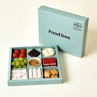Boîte en papier kraft pour biscuits et chocolats de fête avec séparateur, plateau à fruits avec couvercle, boîte à dessert et à sauce – Vente en gros