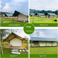 Tente yourte A-frame manuelle d'extérieur, style nomade européen, pour glamping, maison d'hôtes, camping, hôtel haut de gamme