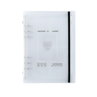 Reliure transparente A5 en PVC givré, album photo transparent pour étudiants, carnet de cartes, livre à feuilles mobiles, fournitures de rangement de documents de bureau