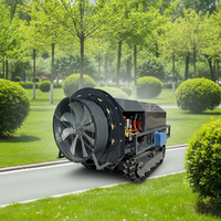 Pulvérisateur dorsal autopropulsé JaFu électrique/essence 16 CV pour vergers, télécommandé, chenillé, portée 500 m