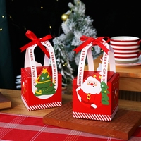 Boîtes à bonbons en gros, boîtes à bonbons de Noël imprimées créatives, boîtes à bonbons de Noël en forme de Père Noël rouge et d'élk, boîtes à bonbons de Noël pour la veille de Noël, boîtes à bonbons cadeaux