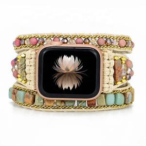 Eraysun <span class=keywords><strong>Bracelet</strong></span> en pierre naturelle pour <span class=keywords><strong>Apple</strong></span> iWatch série 8 7 SE 40/45mm boucle femmes <span class=keywords><strong>bijoux</strong></span> en perles <span class=keywords><strong>Bracelet</strong></span> de montre - Product Image 1