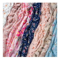 Haute Qualité Respirant Floral Imprimés Numériques Doux En Mousseline De Soie Georgette Tissu Pour Femme Robe En Mousseline De Soie Tissu Imprimer