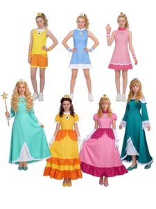 Ensemble de robe courte et de short pour enfants, tenue de princesse fantaisie, robe longue maxi, costume de fête pour filles - Product Image 1