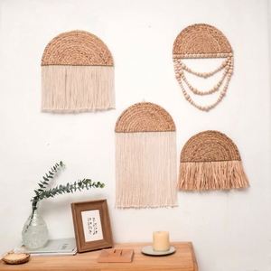 Thrifted Home <strong>Decor</strong> Half Round Wall Basket <strong>Entry</strong> <strong>Way</strong> Table Console Items Bohemia Interior Decoration Chinese Decorate - Product Image 1
