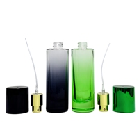 Flacons de parfum vides de luxe personnalisés bleu vert rouge violet marron, vaporisateur cylindrique transparent 20ml 30ml, flacon de parfum en verre