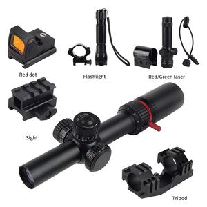 Multifunctionele hoogveiligheids richtkijker set 1.2-6x24IR rode punt laser zaklamp combo voor tactische jacht en buitenactiviteiten - Product Image 3