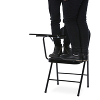Chaise pliante de formation de haute qualité en métal pour l'école, le bureau et les conférences avec tablette d'écriture