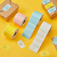 Offre spéciale : papier autocollant pour imprimante thermique jaune, papier adhésif permanent résistant, rouleau de papier pour emballage en carton