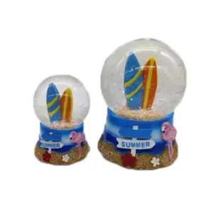 Фабрика OEM изготовленный на заказ пляжный сувенир из полирезины морской жизни снежный шар