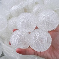 Coque de boule vide en laine irrégulière pour la fabrication de jouets de décompression souples, jouet à presser en TPR fait main DIY
