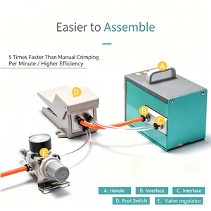 GNQ-300A <b>Pneumatic</b> Crimping Machine For Copper Lug Terminal Tabletop Industrial <b>Tool</b> Steel - Product Image 3