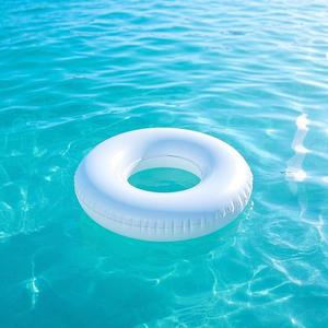 <strong>Custom</strong> Logo Swimming Tube Donut <strong>Pool</strong> <strong>Float</strong> White <strong>Inflatable</strong> Swim Ring Floatie for Kids <strong>Pool</strong> Floater - Product Image 2