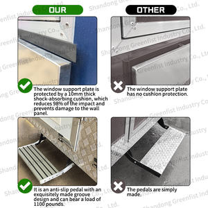 Chariot alimentaire mobile personnalisable de 6 pieds 10 pieds 11 pieds remorque de restauration rapide réfrigérateur friteuse plaque chauffante pour restaurants nouvelle fibre de verre - Product Image 5