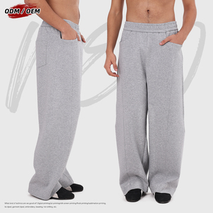 Pantalon décontracté pour homme, taille mi-haute, coupe droite, style décontracté, en coton Mamba multicouche, patchwork, polyvalent et ample, personnalisable OEM - Product Image 4