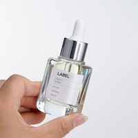30ml bouteille en verre carré fond de teint solution liquide compte-gouttes d'huile essentielle fond épais bouteille d'essence