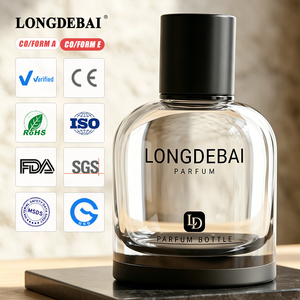 Wholesale <b>Empty</b> Oval Perfume Glass <b>Bottle</b> 30ml 50ml 100ml Thick Bottom Glass <b>Spray</b> Perfume <b>Bottle</b> with Packing Box - Product Image 2